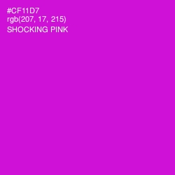 #CF11D7 - Shocking Pink Color Image