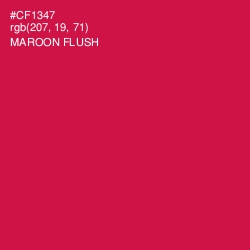 #CF1347 - Maroon Flush Color Image