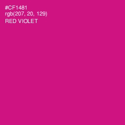 #CF1481 - Red Violet Color Image