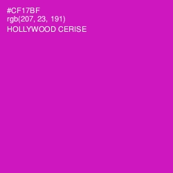 #CF17BF - Hollywood Cerise Color Image