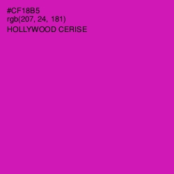 #CF18B5 - Hollywood Cerise Color Image