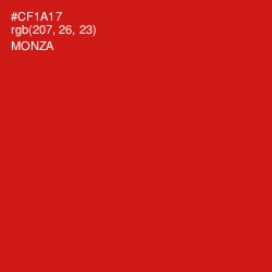 #CF1A17 - Monza Color Image