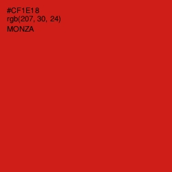 #CF1E18 - Monza Color Image