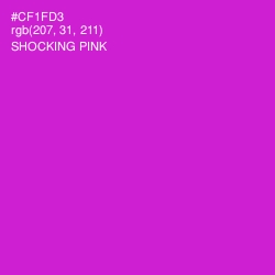 #CF1FD3 - Shocking Pink Color Image