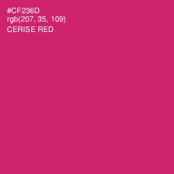 #CF236D - Cerise Red Color Image