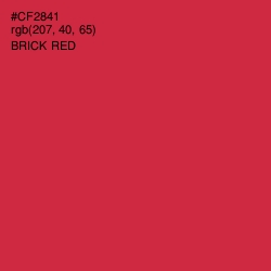 #CF2841 - Brick Red Color Image