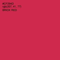 #CF294D - Brick Red Color Image