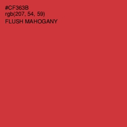 #CF363B - Flush Mahogany Color Image