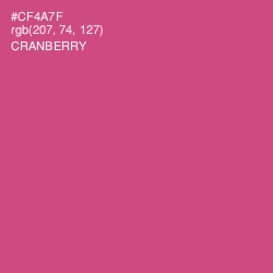 #CF4A7F - Cranberry Color Image