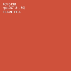 #CF513B - Flame Pea Color Image