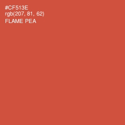 #CF513E - Flame Pea Color Image