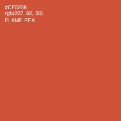 #CF5238 - Flame Pea Color Image