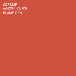 #CF523F - Flame Pea Color Image