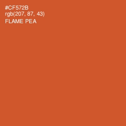 #CF572B - Flame Pea Color Image