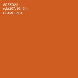 #CF5D22 - Flame Pea Color Image