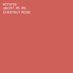 #CF5F59 - Chestnut Rose Color Image
