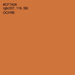 #CF743A - Ochre Color Image