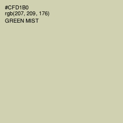 #CFD1B0 - Green Mist Color Image