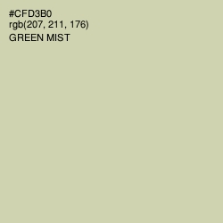 #CFD3B0 - Green Mist Color Image