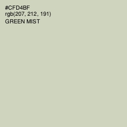 #CFD4BF - Green Mist Color Image
