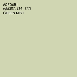 #CFD6B1 - Green Mist Color Image