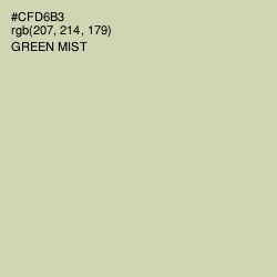 #CFD6B3 - Green Mist Color Image