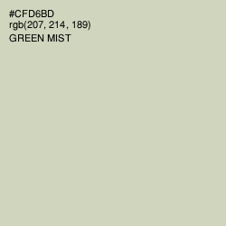 #CFD6BD - Green Mist Color Image