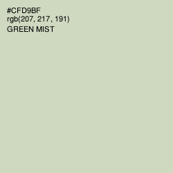 #CFD9BF - Green Mist Color Image