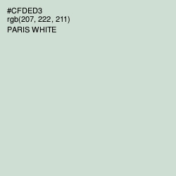 #CFDED3 - Paris White Color Image