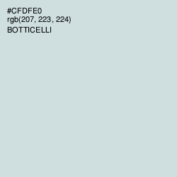 #CFDFE0 - Botticelli Color Image