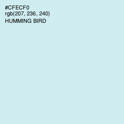 #CFECF0 - Humming Bird Color Image