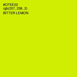 #CFEE02 - Bitter Lemon Color Image