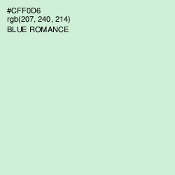 #CFF0D6 - Blue Romance Color Image