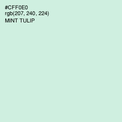 #CFF0E0 - Mint Tulip Color Image