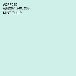 #CFF0E9 - Mint Tulip Color Image