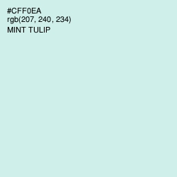 #CFF0EA - Mint Tulip Color Image