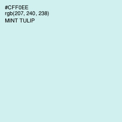 #CFF0EE - Mint Tulip Color Image