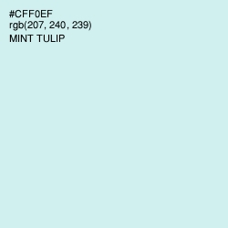 #CFF0EF - Mint Tulip Color Image