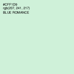 #CFF1D9 - Blue Romance Color Image