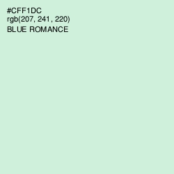 #CFF1DC - Blue Romance Color Image