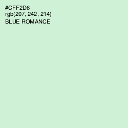 #CFF2D6 - Blue Romance Color Image