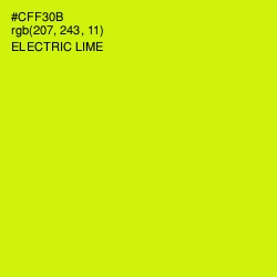#CFF30B - Electric Lime Color Image