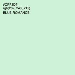 #CFF3D7 - Blue Romance Color Image