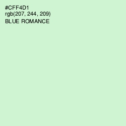 #CFF4D1 - Blue Romance Color Image