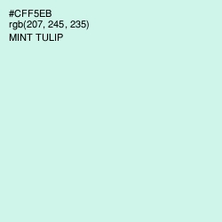 #CFF5EB - Mint Tulip Color Image