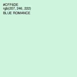 #CFF6DE - Blue Romance Color Image