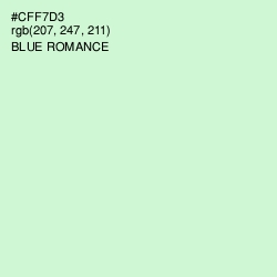 #CFF7D3 - Blue Romance Color Image