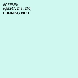 #CFF8F0 - Humming Bird Color Image