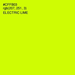 #CFFB03 - Electric Lime Color Image