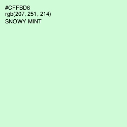 #CFFBD6 - Snowy Mint Color Image
